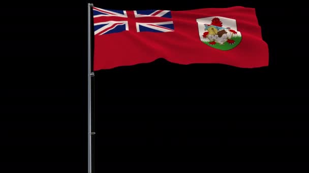 Flagga Bermuda på transparent bakgrund, 4k ProRes 4444 bilder med alfa — Stockvideo