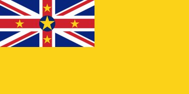 Niue bayrak resmi Kur ve renkler, vektör
