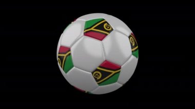 Futbol topu bayrak Vanuatu, Alfa, 4k ile döngü