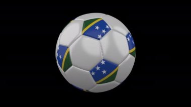 Futbol topu bayrak Solomon Adaları, Alfa, 4k ile döngü