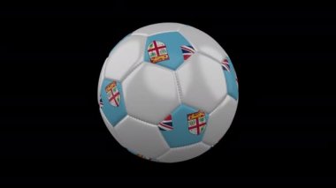 Futbol topu bayrak Fiji, Alfa, 4k ile döngü