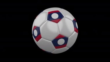 Flag Laos ile futbol topu, döngü, Alfa 4k