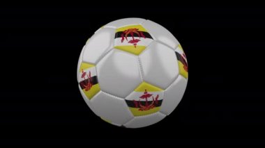 Flag Brunei ile futbol topu, döngü, Alfa ile 4k