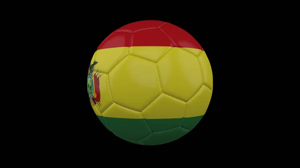 Piłka nożna z flagą Boliwia, renderowanie 3D — Zdjęcie stockowe