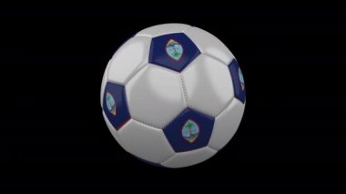 Bayrak Guam ile futbol topu, döngü, Alfa 4k