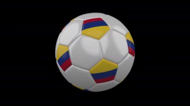 Bayrağı Kolombiya, döngü, 4k alfa ile futbol topu