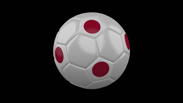 Bola de futebol com bandeira Japão, renderização 3d — Fotografia de Stock