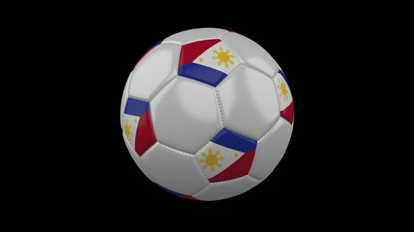 Fotbolls boll med flagga Filippinerna, 3D-rendering — Stockfoto