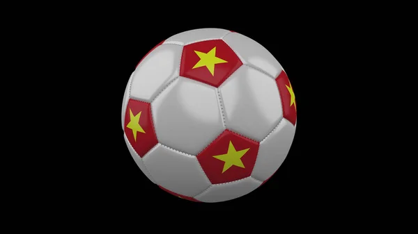 Fußball mit vietnamesischer Fahne, 3D-Darstellung — Stockfoto