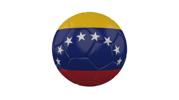 Fußball mit venezuela flagge, isoliert auf weißem hintergrund, 3d — Stockfoto