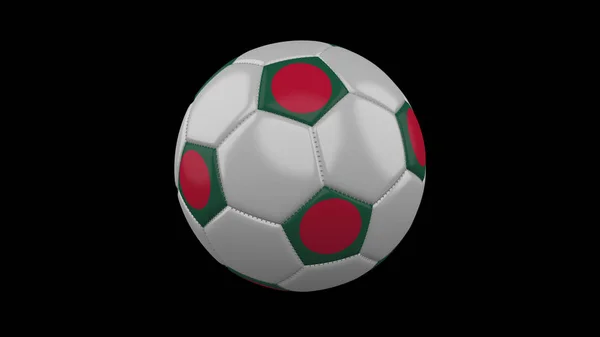 Piłka nożna z flagą Bangladeszu, renderowanie 3D — Zdjęcie stockowe