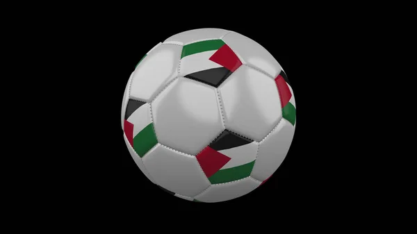 Fußball mit Fahne aus Palestin, 3D-Darstellung — Stockfoto