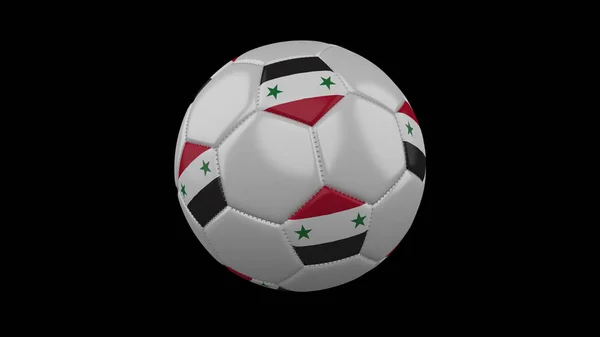 Bola de futebol com bandeira Síria, renderização 3d — Fotografia de Stock