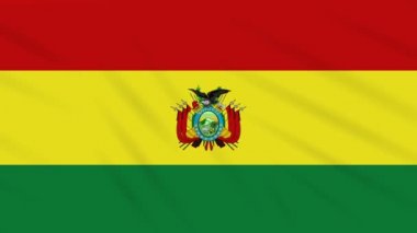 Bolivya bayrağı sallayarak bez, arka plan döngüsü