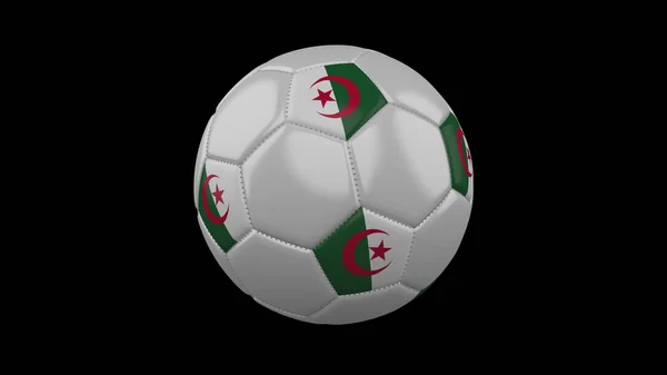 Fußball mit algerischer Fahne, 3D-Darstellung — Stockfoto