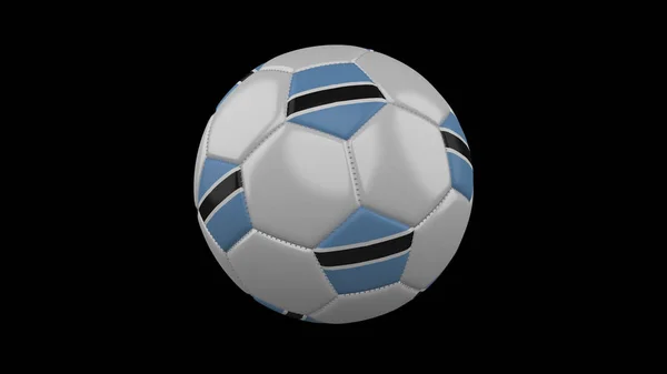 Fotbalový míč s vlajkou Botswana, 3D vykreslování — Stock fotografie
