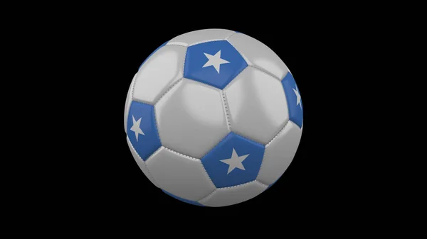 ฟุตบอลกับธงโซมาเลีย, 3D rendering — ภาพถ่ายสต็อก