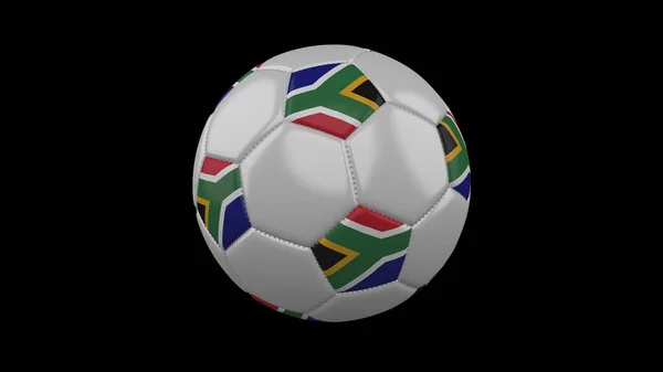 Fotbolls boll med flagga Sydafrika, 3D-rendering — Stockfoto