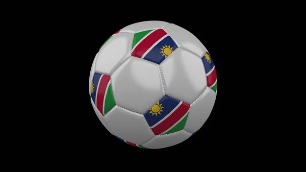 Fußball mit Namibia-Fahne, 3D-Darstellung — Stockfoto