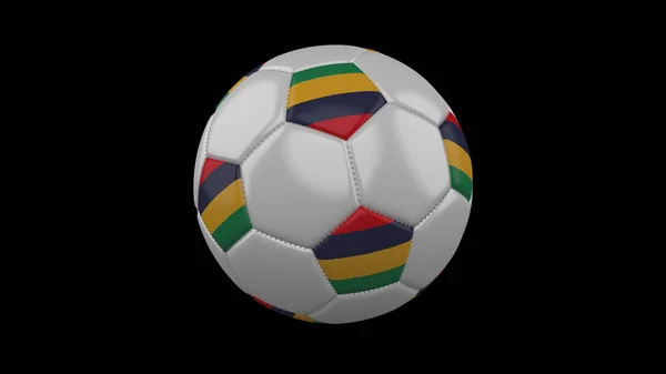 Football ball with flag Mauritius, 3d rendering — Stock Photo, Image