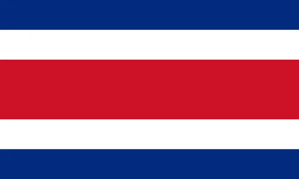 Costa Rica bandera civil en tasa oficial, vector — Archivo Imágenes Vectoriales