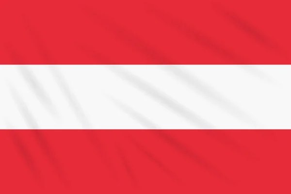 Σημαία Αυστρίας ταλαντεύεται στον άνεμο, διάνυσμα — Διανυσματικό Αρχείο