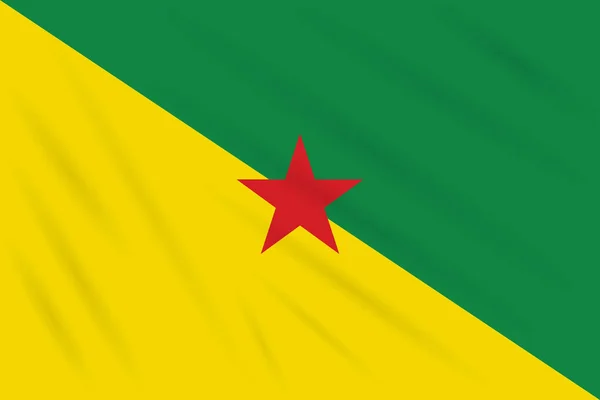 Bandeira French Guiana balançando no vento, vetor — Vetor de Stock