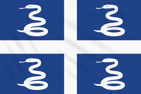 Flagge Martinique schwankend im Wind, Vektor — Stockvektor