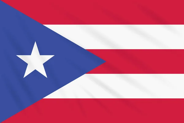 Σημαία Πουέρτο Ρίκο ταλαντεύεται στον άνεμο, διάνυσμα — Διανυσματικό Αρχείο