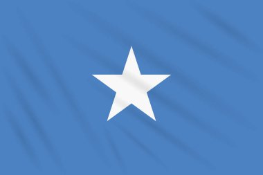 Bayrak Somali rüzgarda sallanan, vektör