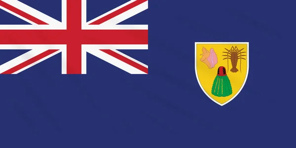 Bandera Turcos y Caicos balanceándose en viento, vector — Archivo Imágenes Vectoriales