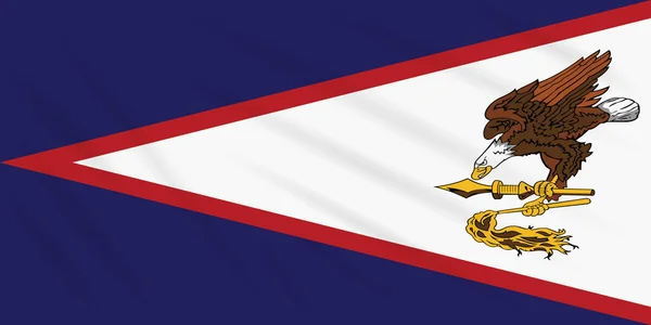 Прапор Американського Самоа гойдається в вітрі, векторному — стоковий вектор