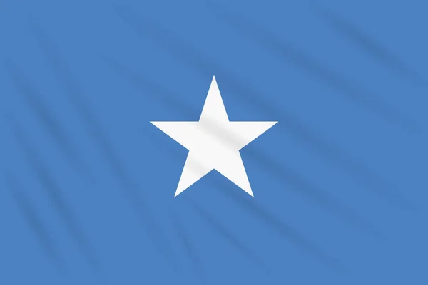 Bandiera Somalia ondeggiante nel vento, vettore — Vettoriale Stock