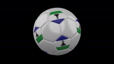 Bayrak Lesotho döngü 4k alfa ile Futbol topu
