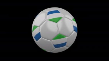 Bayrak Sierra Leone döngü 4k alfa ile Futbol topu