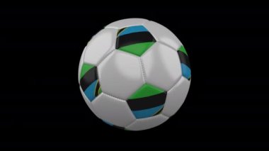 Bayrak Zanzibar döngü 4k alfa ile futbol topu