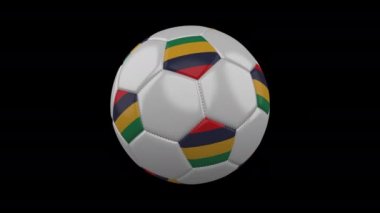 Bayrak Mauritius döngü 4k alfa ile Futbol topu