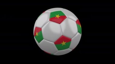 Bayrak Burkina Faso döngü 4k alfa ile Futbol topu