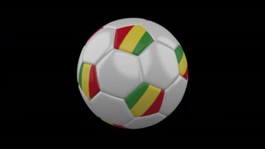 Bayrak Kongo döngü 4k alfa ile Futbol topu