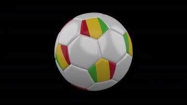 Bayrak Mali döngü 4k alfa ile futbol topu