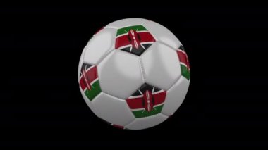 Bayrak Kenya döngü 4k alfa ile futbol topu