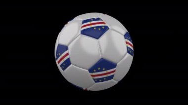 Bayrak Cape Verde döngü 4k alfa ile futbol topu