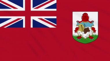 Bermuda bayrağı sallayarak bez, arka plan döngüsü
