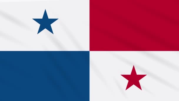 Panama flag waving cloth, background loop — Stock Video