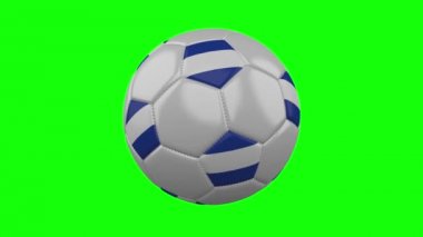 Yeşil renk anahtarı, döngü El Salvador bayrağı ile Futbol topu