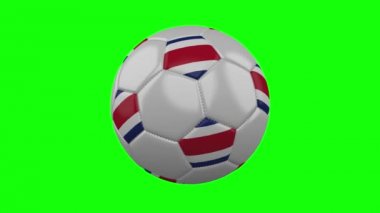 Yeşil renk anahtarı, döngü Üzerinde Kosta Rika bayrağı ile Futbol topu