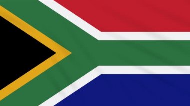 Güney Afrika bayrağı sallayarak bez, arka plan döngüsü