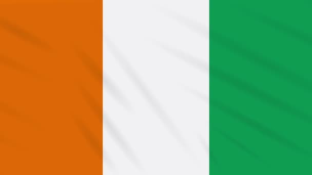 Cote dIvoire - Ivory Coas flag, background loop — Stock Video