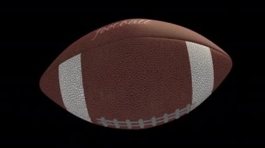 Amerikan futbol topu uçar ve çeker, 4k alfa döngü