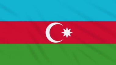 Azerbaycan bayrağı sallayarak bez arka plan, döngü